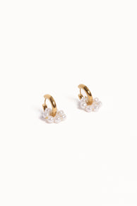 Cheri Earrings - Gold/Pearl