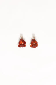 Lennon Flower Earrings - Gold/Brown