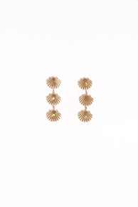 Coral Earrings - Gold