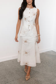 Luna Midi Skirt - Floral