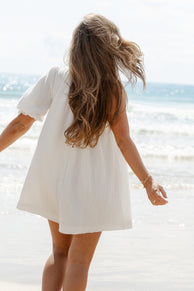 Zya One Shoulder Playsuit - White