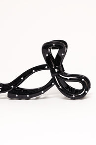 Nova Hair Clip - Black Polka Dot