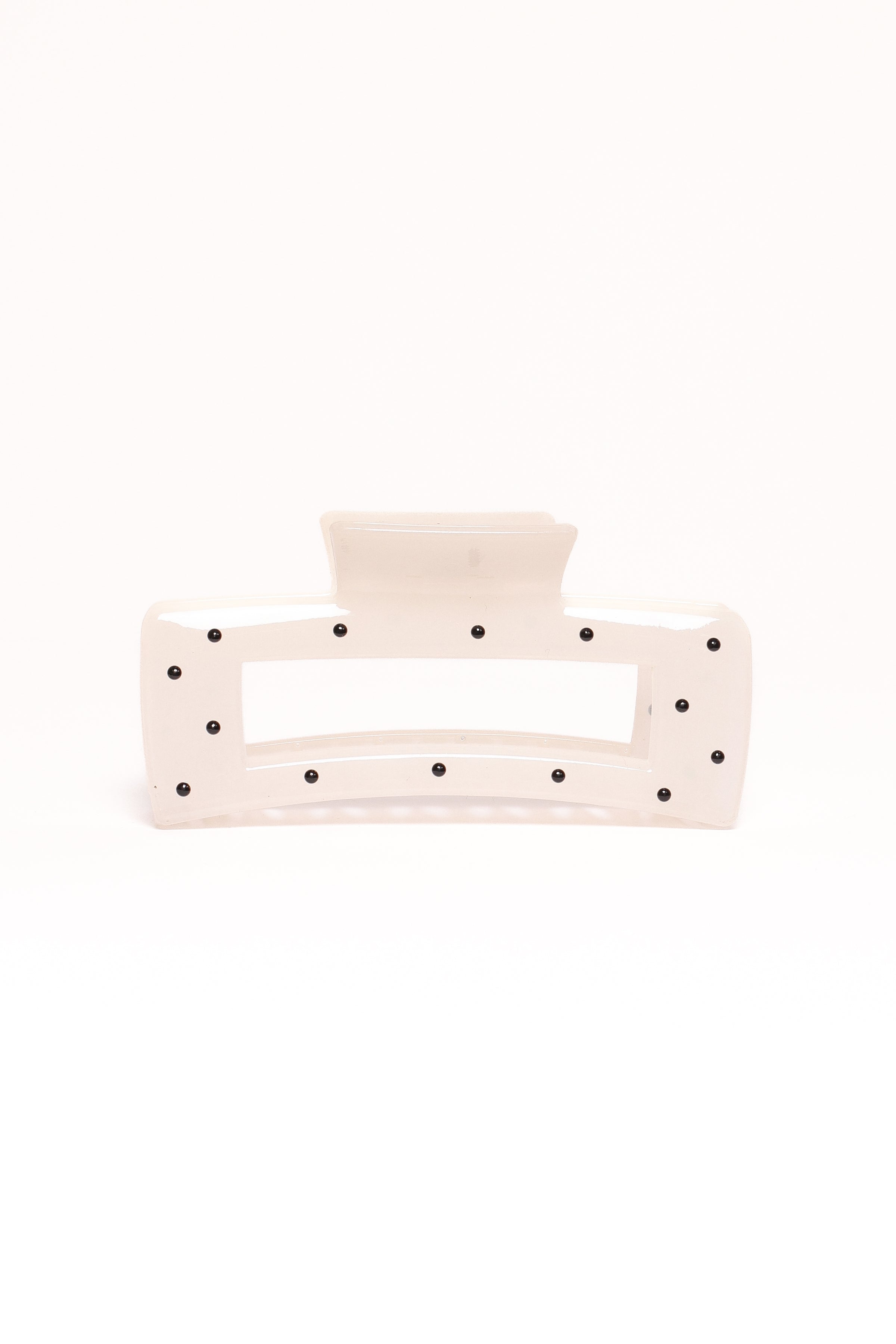 Avah Hair Clip - White Polka Dot
