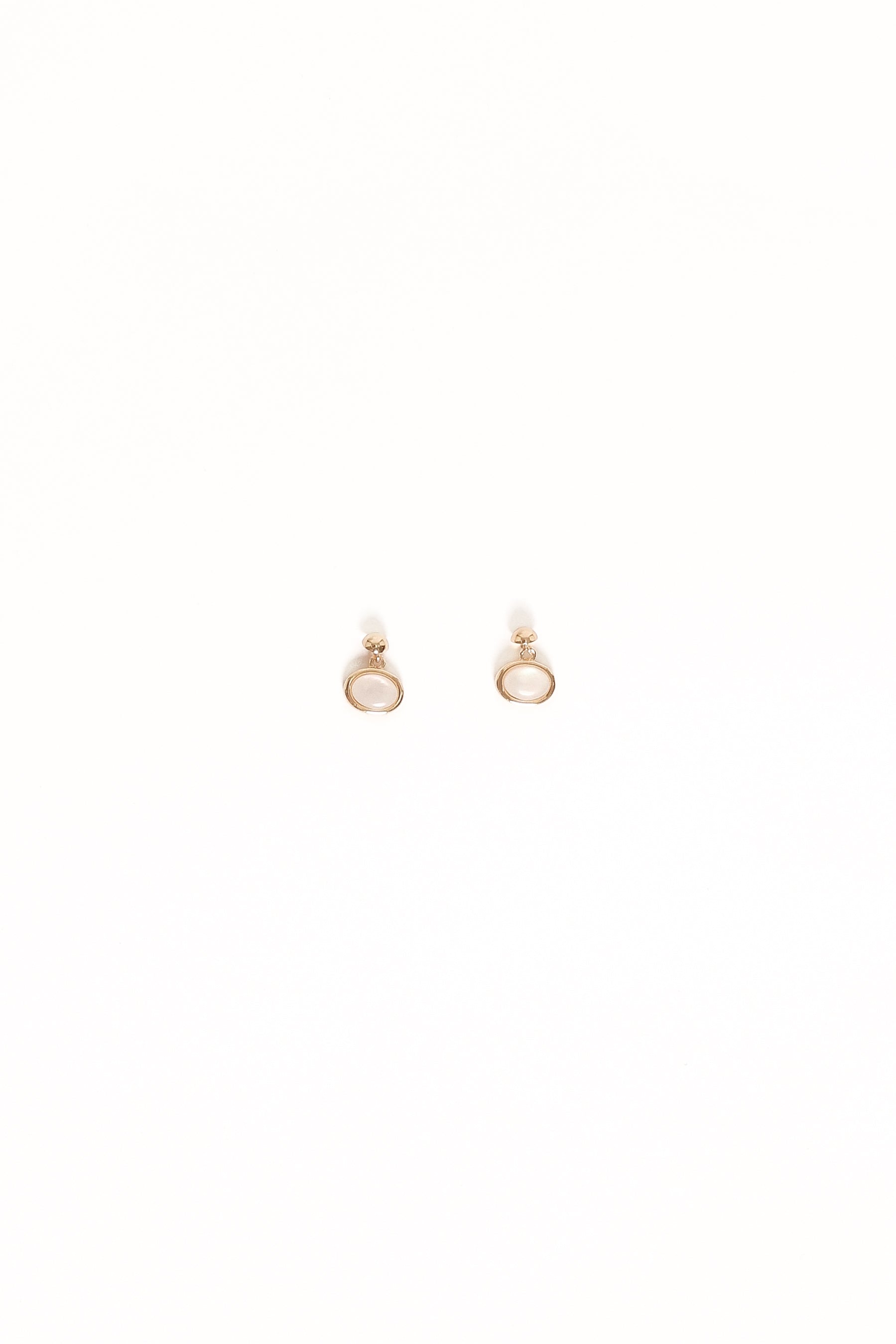 Alina Earrings - Gold/White