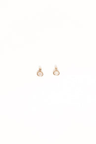 Alina Earrings - Gold/White
