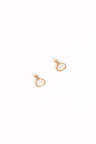 Alina Earrings - Gold/White