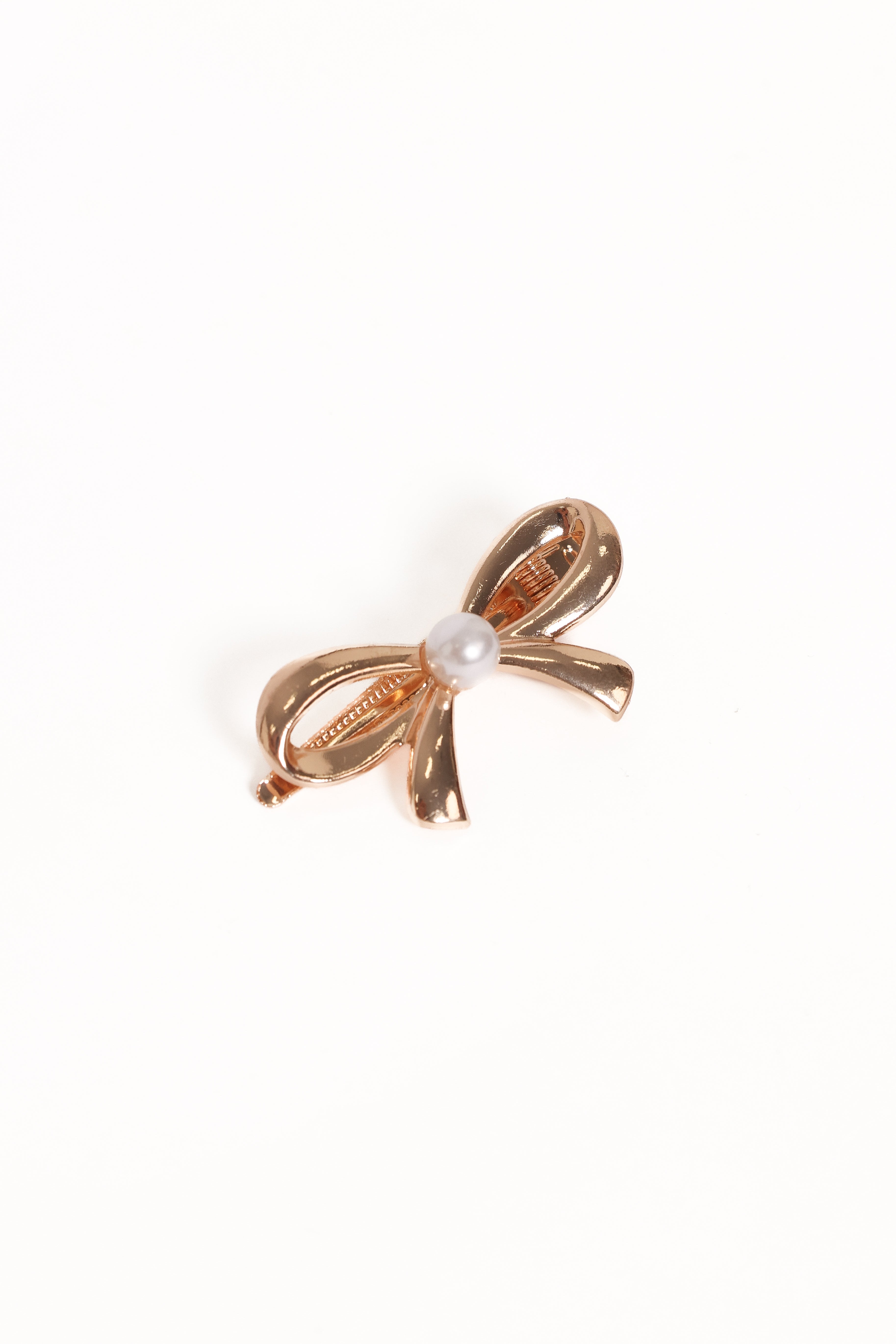 Scout Bow Hair Clip - Gold/Pearl