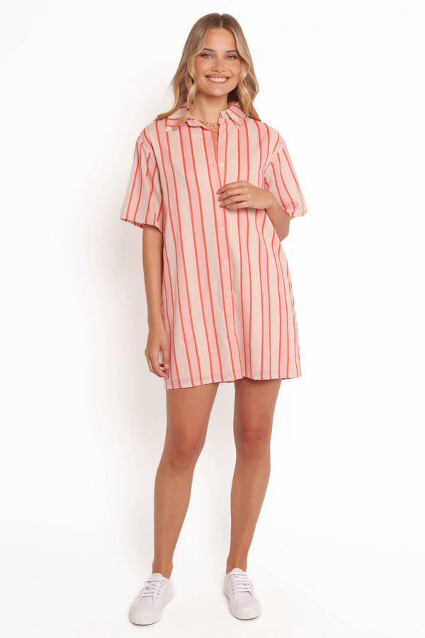 Norah Mini Dress - Pink Stripe