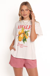 Amalfi Tee Set - Gingham Mango