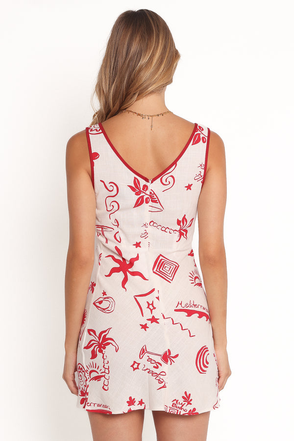 Fleur Mini Dress - Red