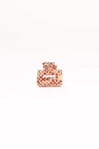 Capri Hair Clip - Tan Check