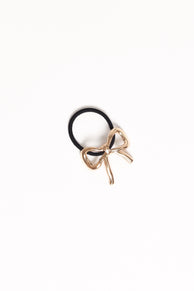 Roxy Bow Hair Tie - Gold