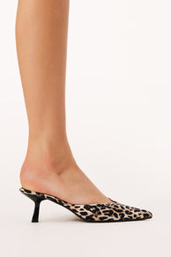 Adele Heels - Leopard Satin