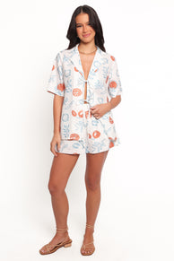 Aaliyah Shorts - Blue Cream