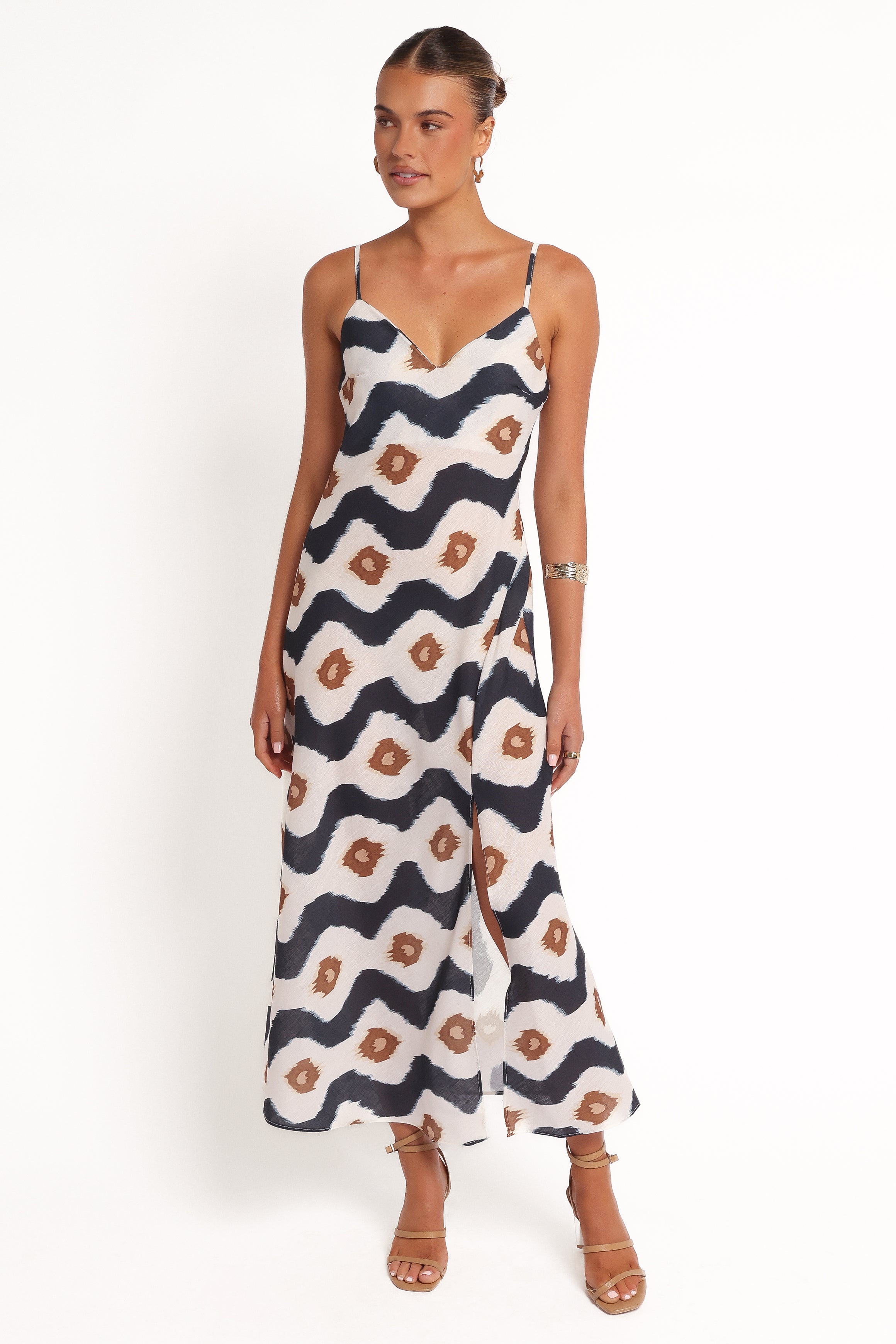 Abba Midi Dress - Black Print