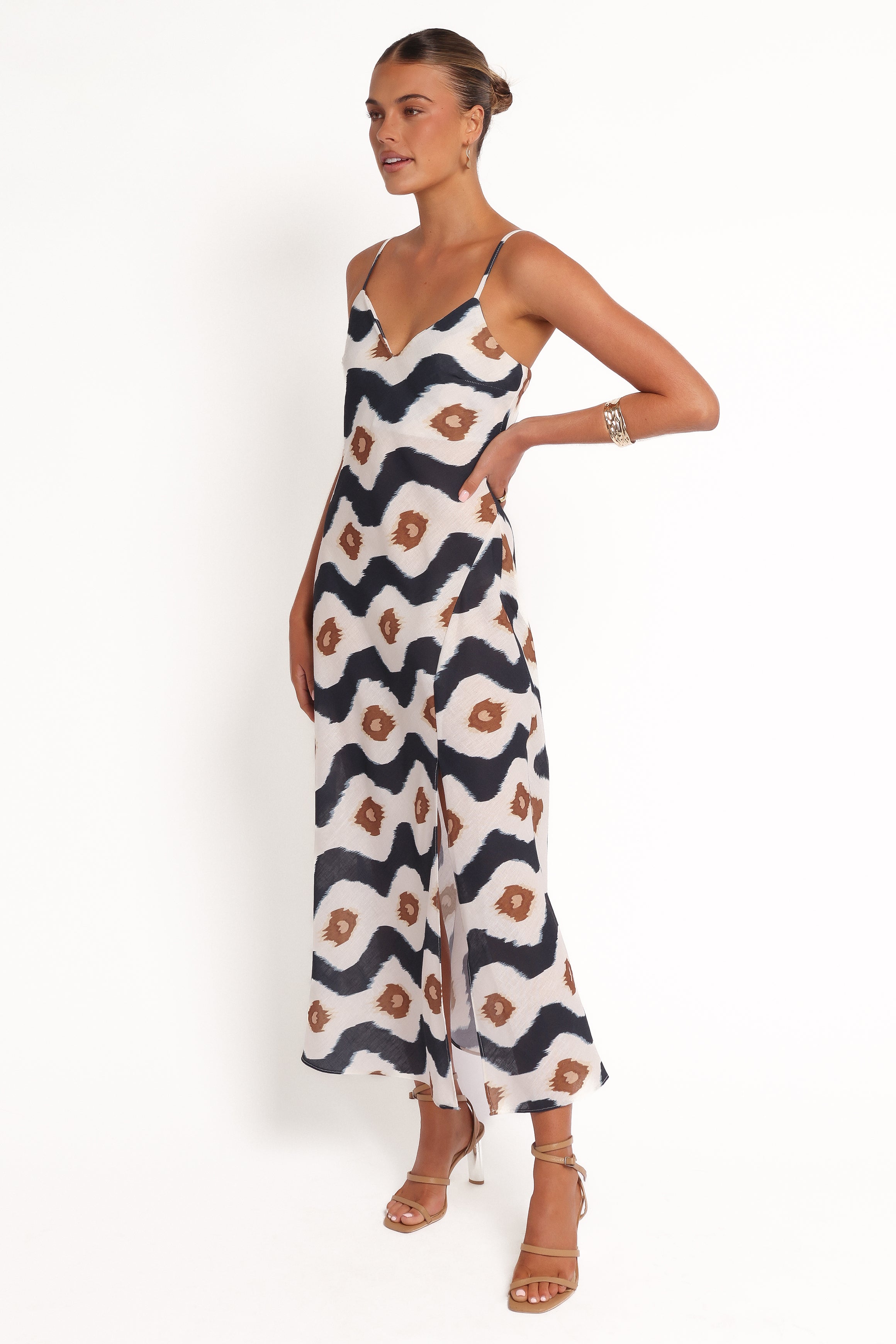 Abba Midi Dress - Black Print