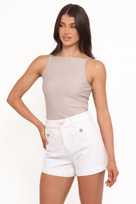 Abrand Venice Shorts - White Gold