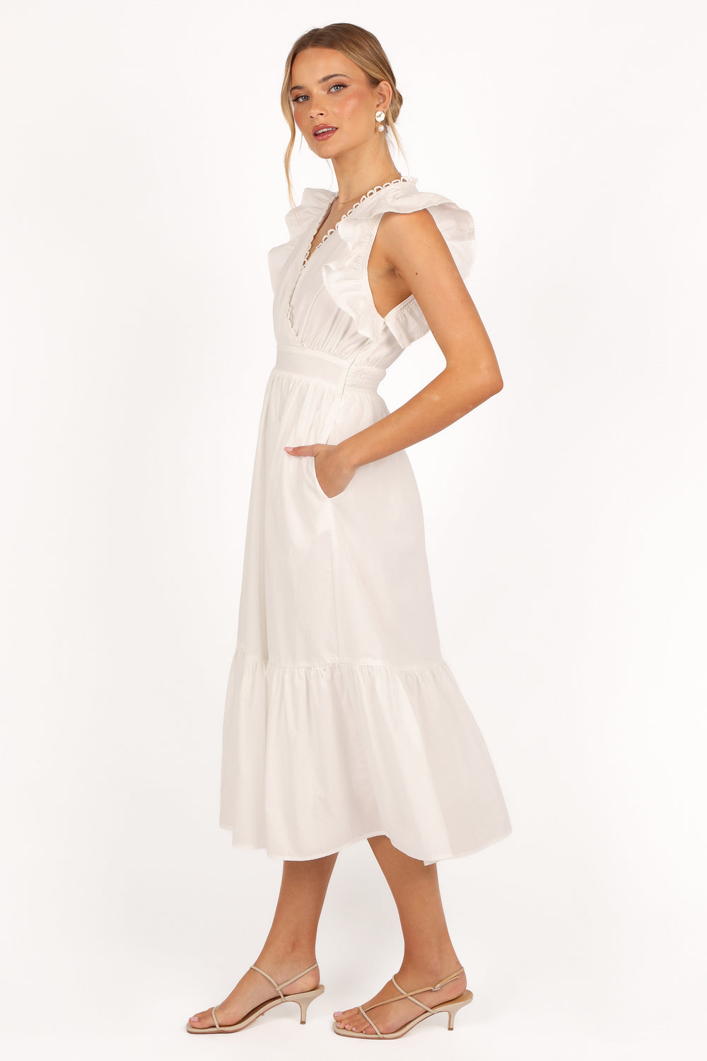 Collective Dress - Acadia Midi Dress - White fourth image