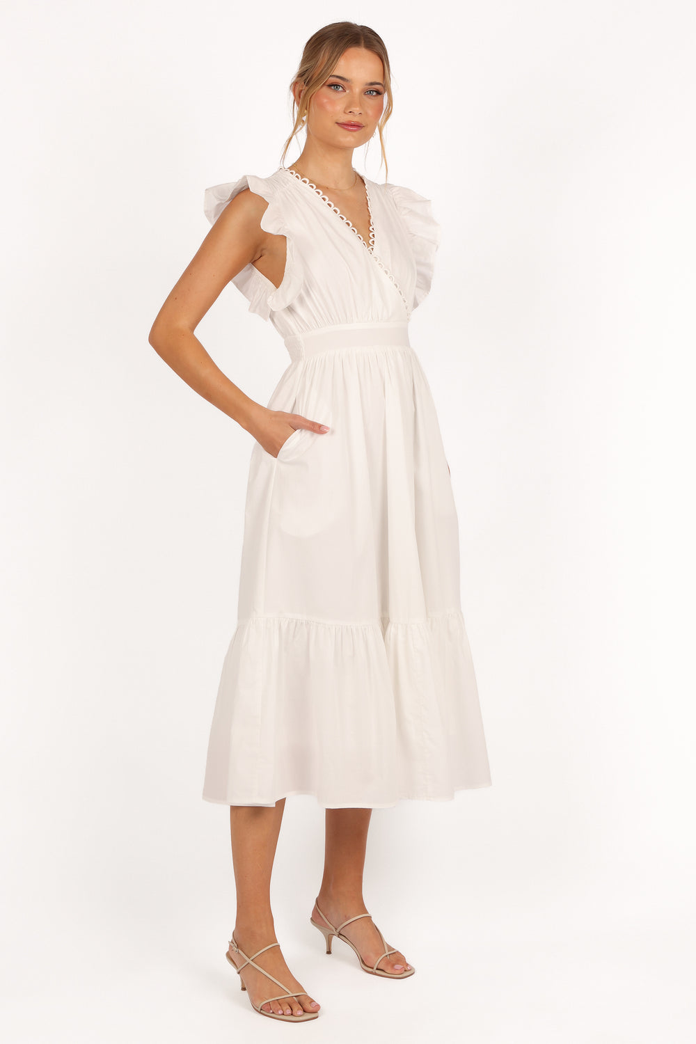 Collective Dress - Acadia Midi Dress - White sixth image