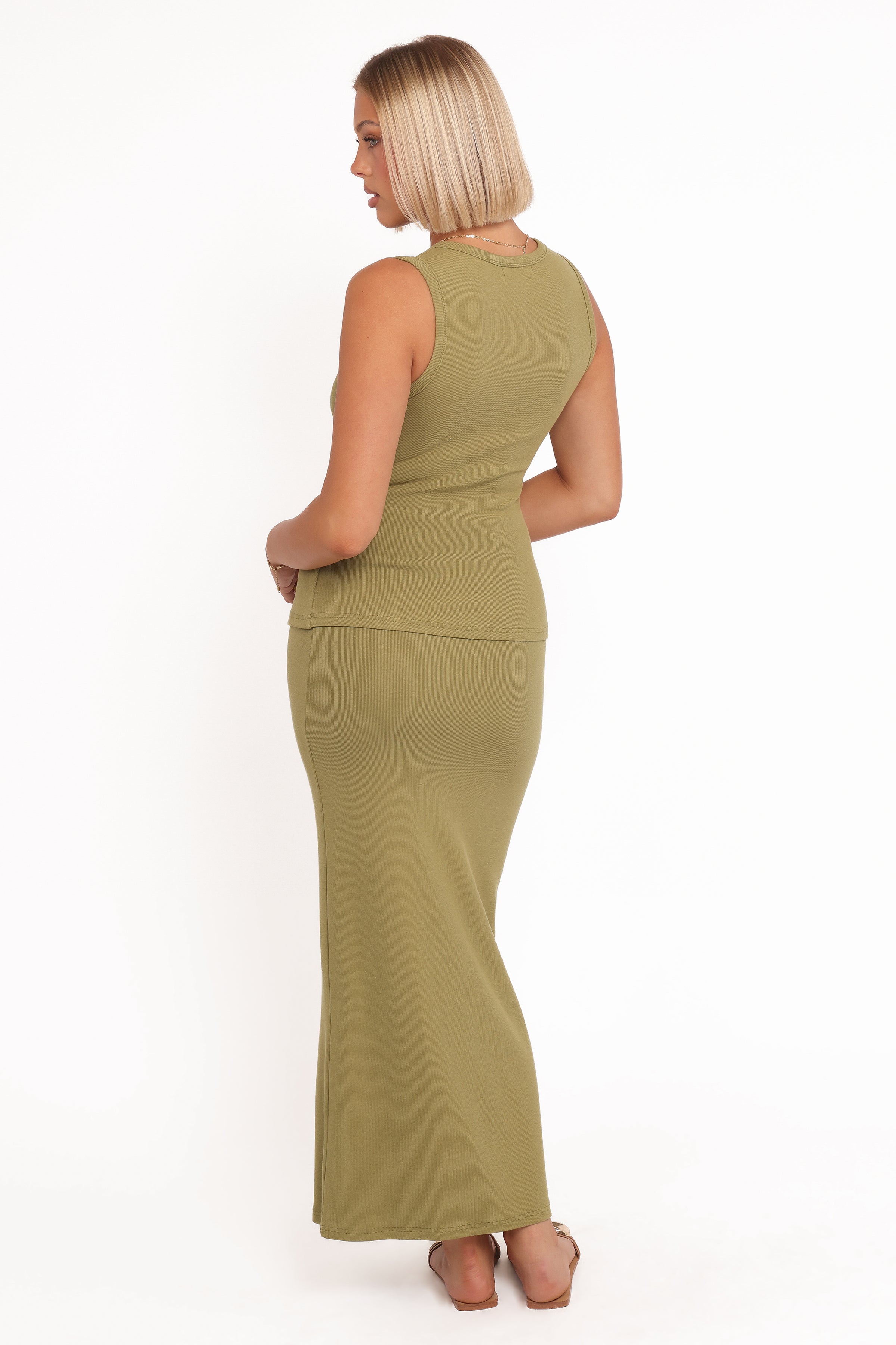 Adeline Two Piece Set - Olive Green