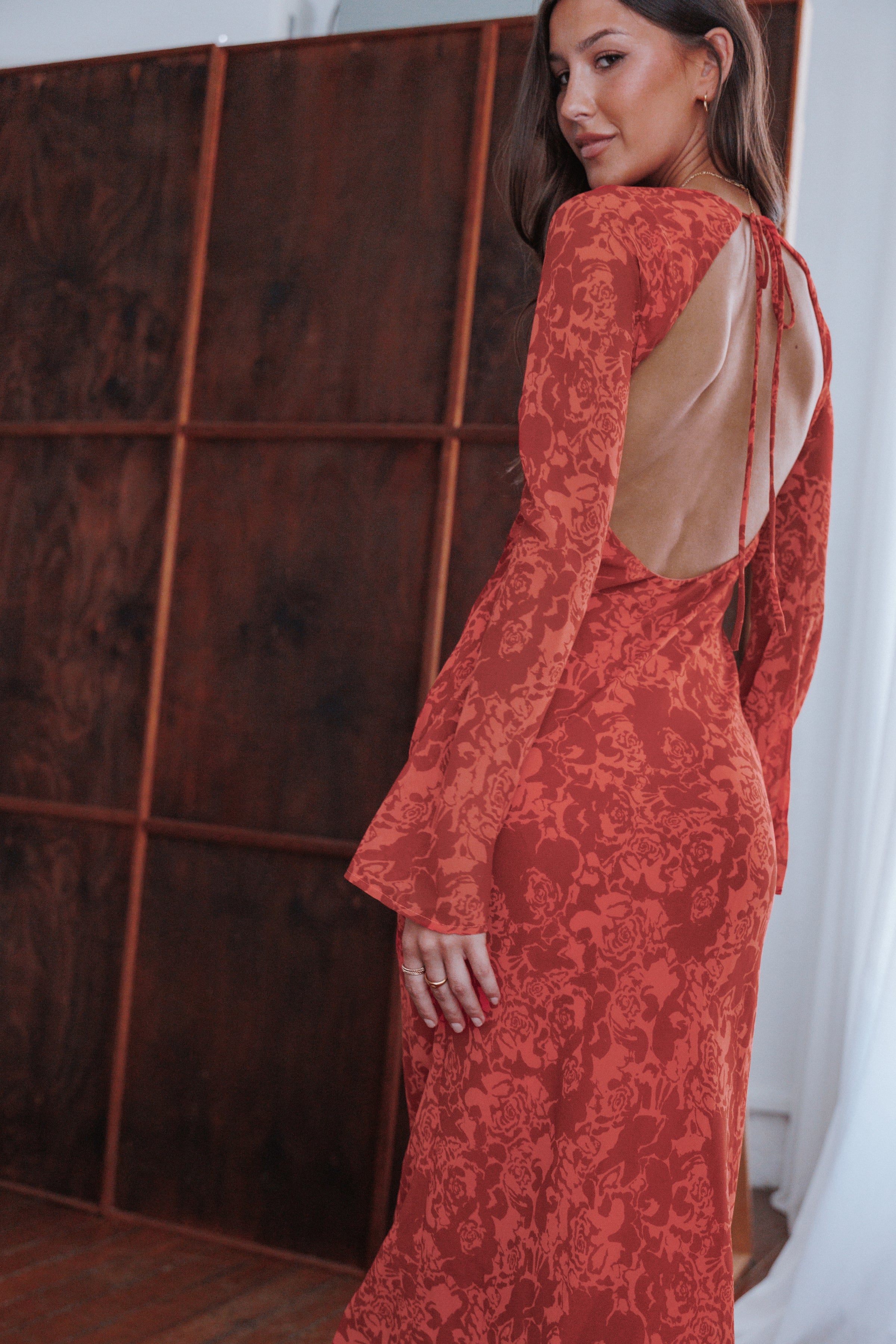 Talitha Maxi Dress - Red Roses