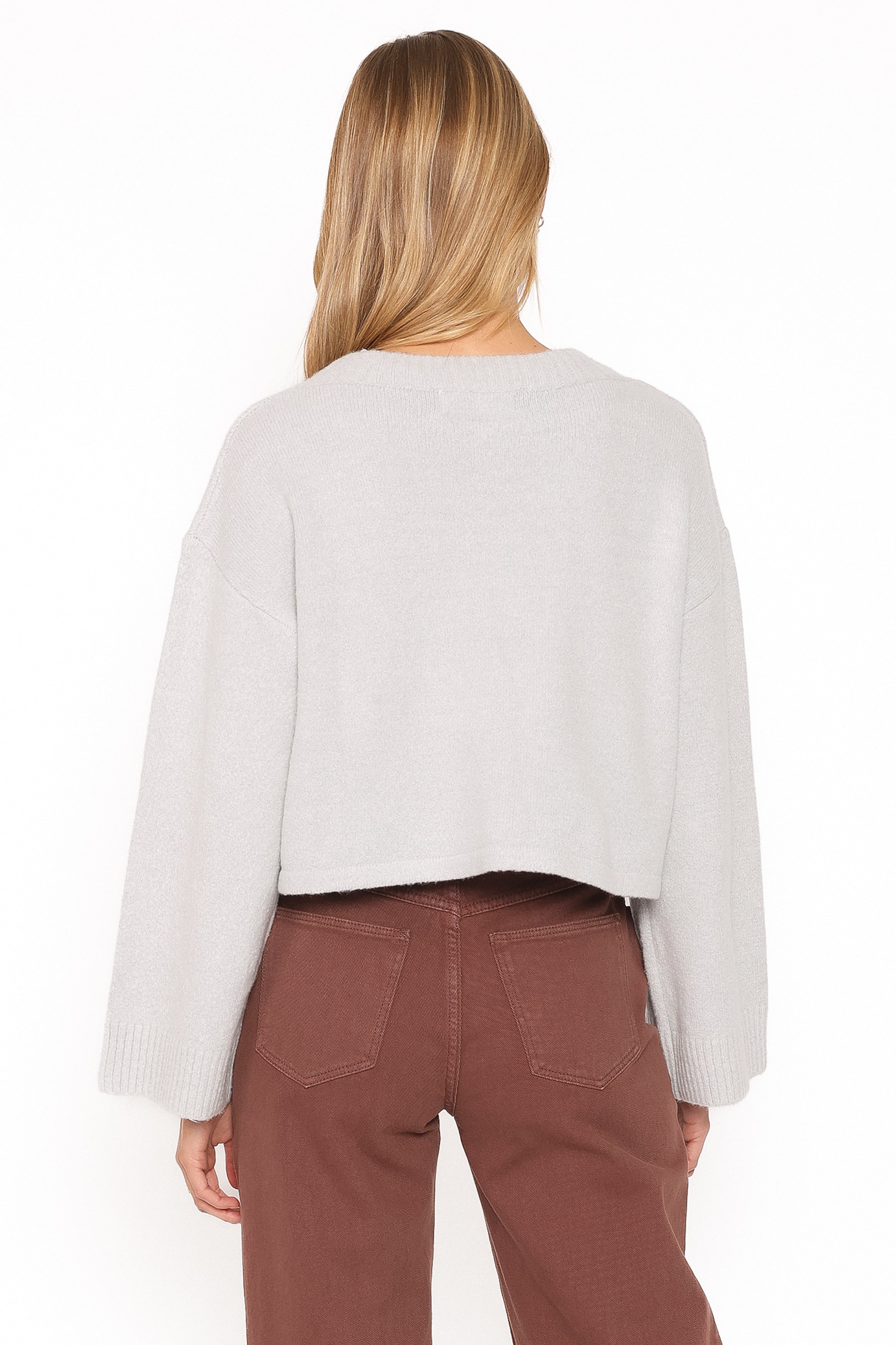 Tori Wide Sleeve Cardigan - Grey