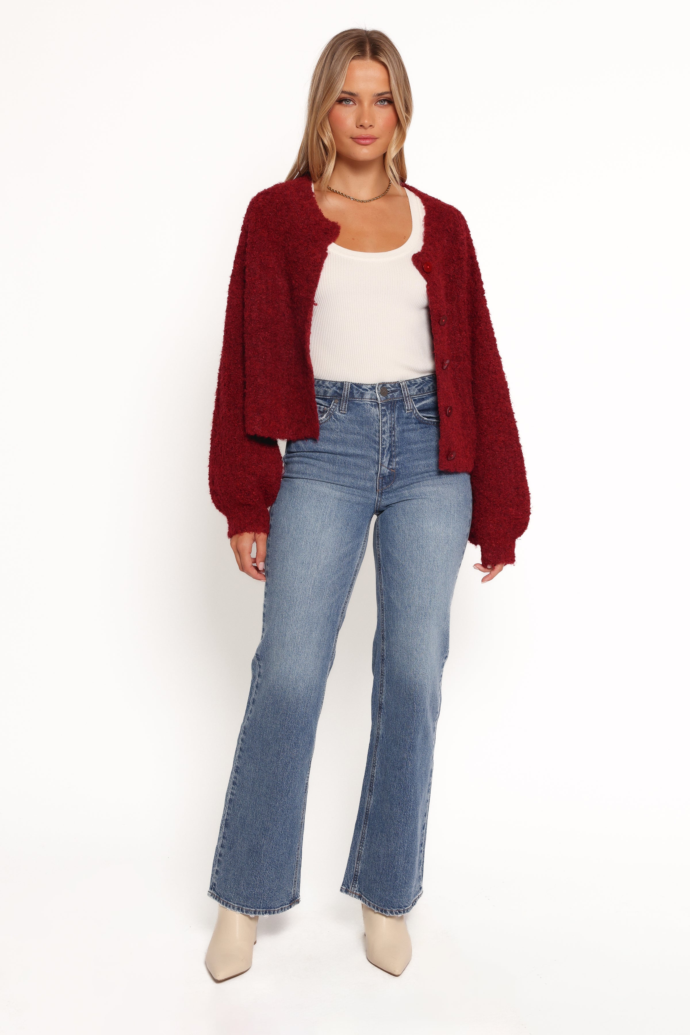 Albertine Cardigan - Wine
