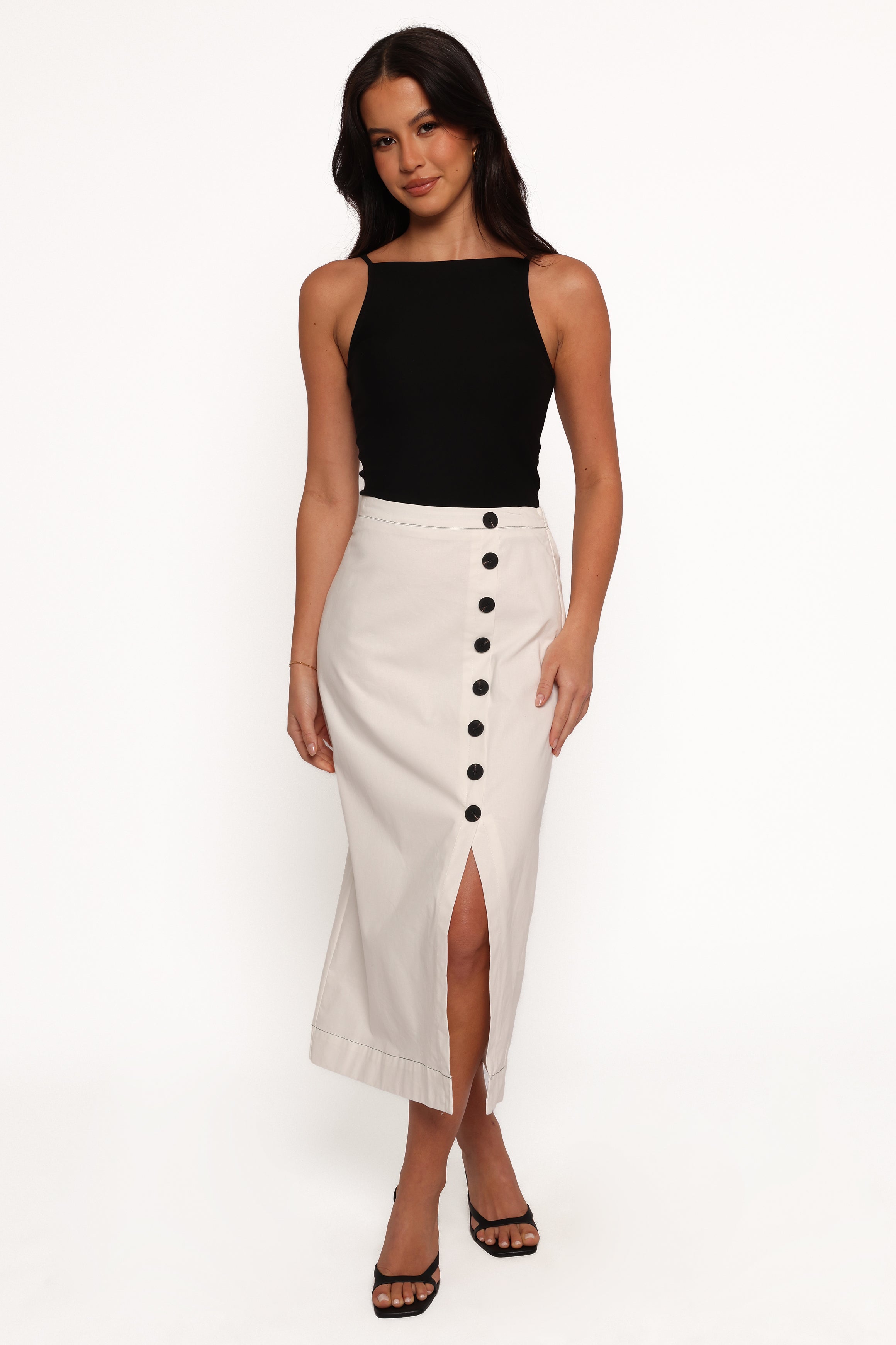 Alder Midi Skirt - Cream