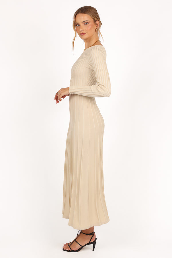 Alison Long Sleeve Maxi Dress - Cream