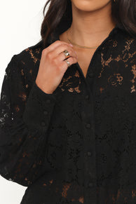 Alyssa Lace Top - Black