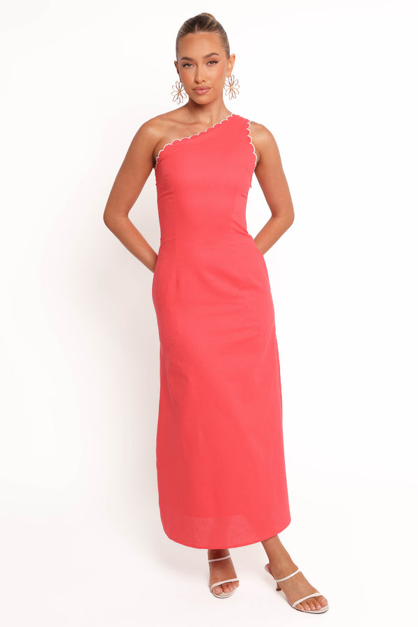 Amani Midi Dress - Coral