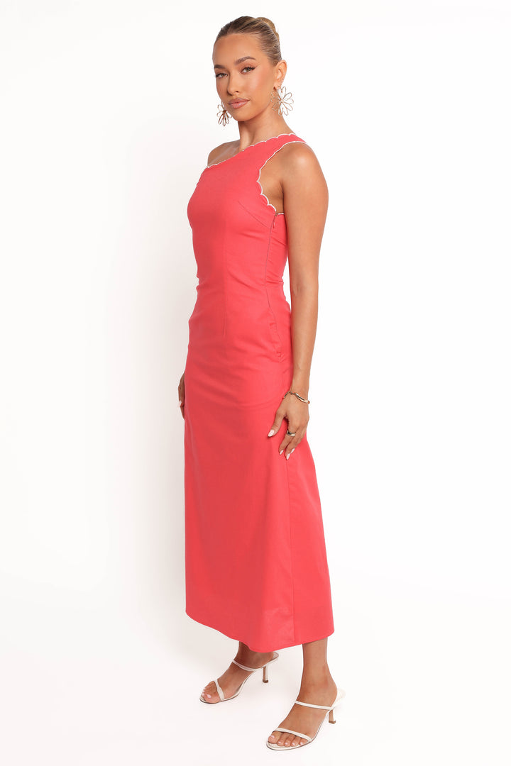 Collective Dress - Amani Midi Dress - Coral fifth image