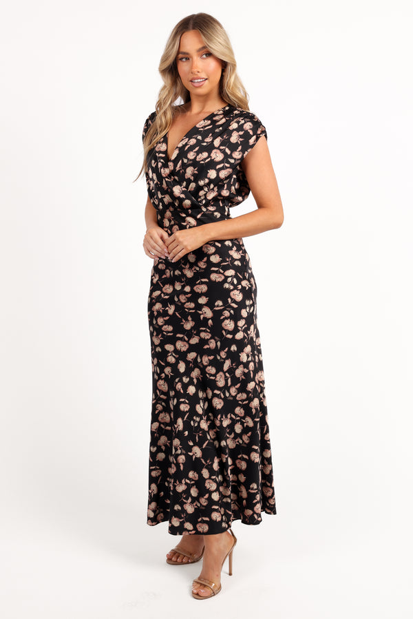 Amarlee Maxi Dress - Black Floral