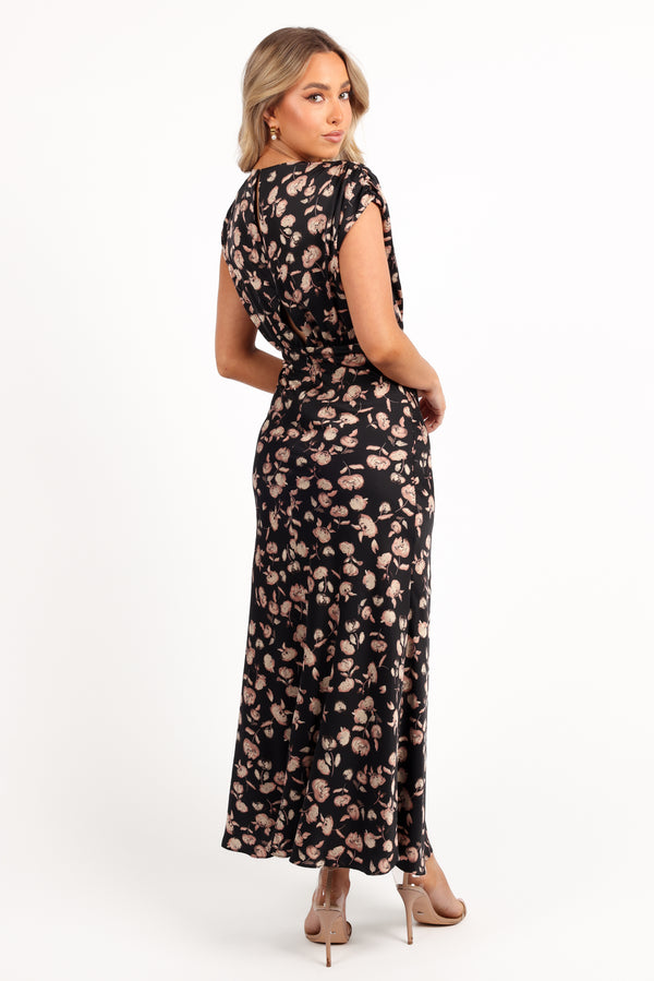 Amarlee Maxi Dress - Black Floral