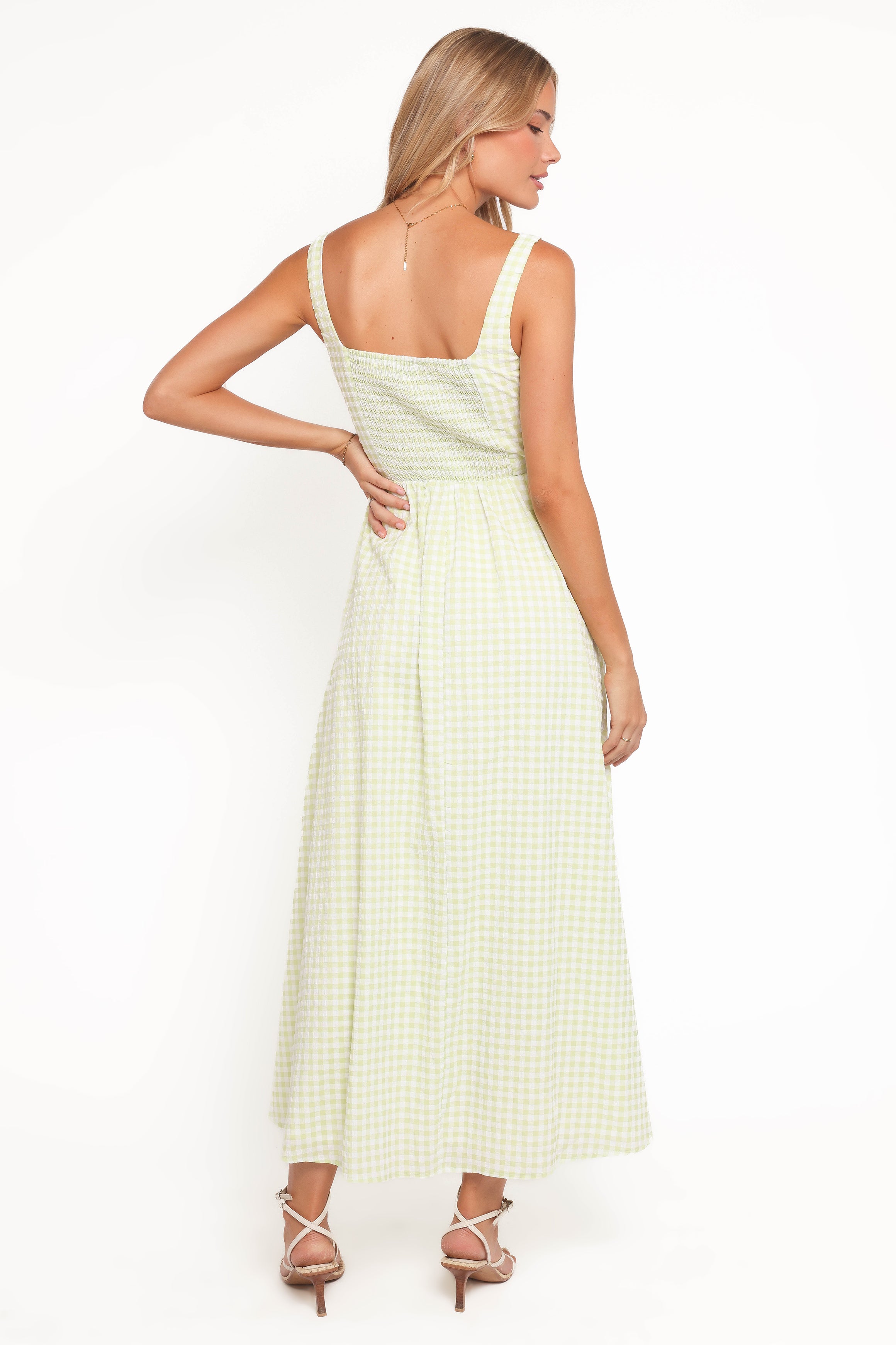 Amberlyn Maxi Dress - Green Gingham