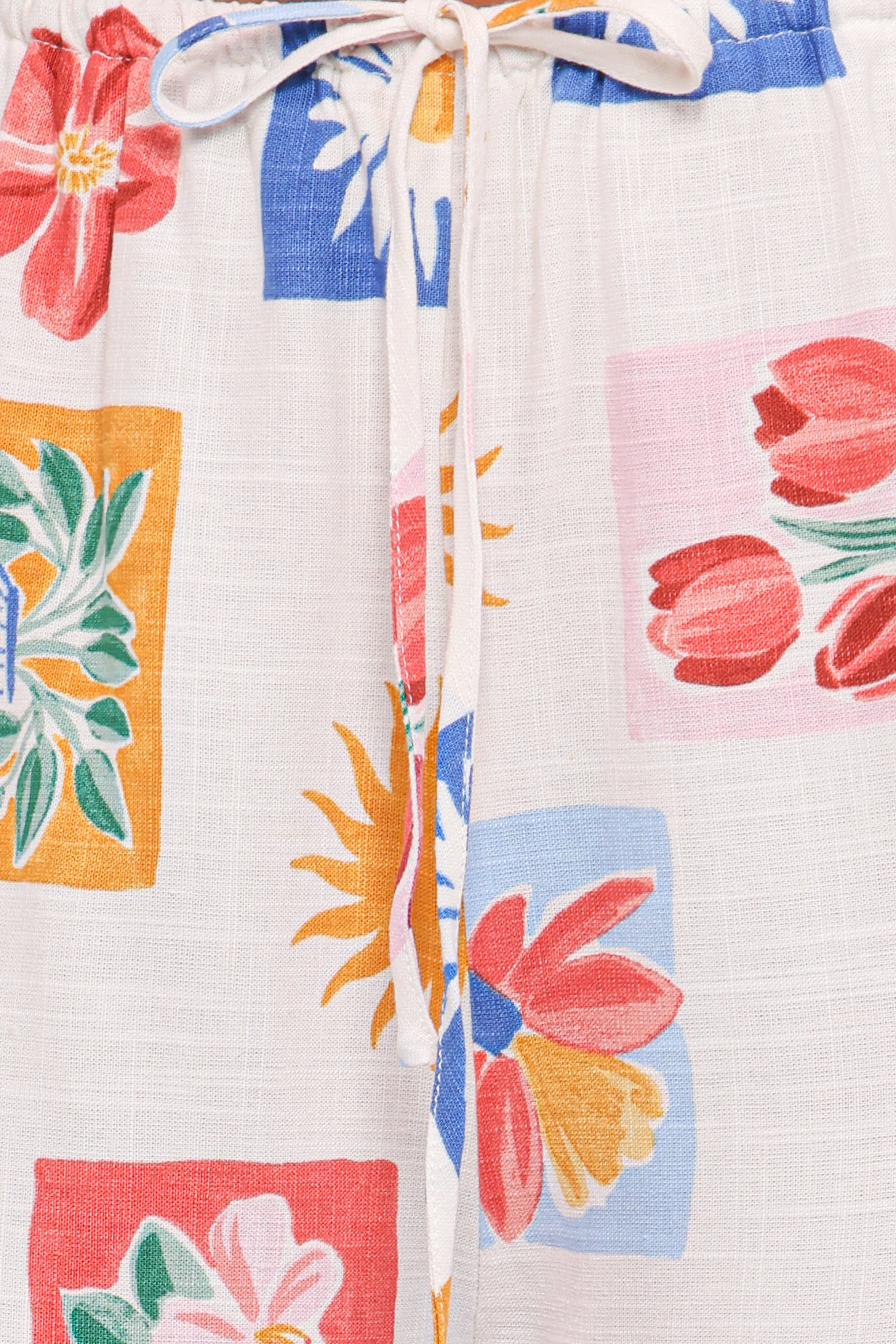 Amicia Wide Leg Pant - Tulip Stamp