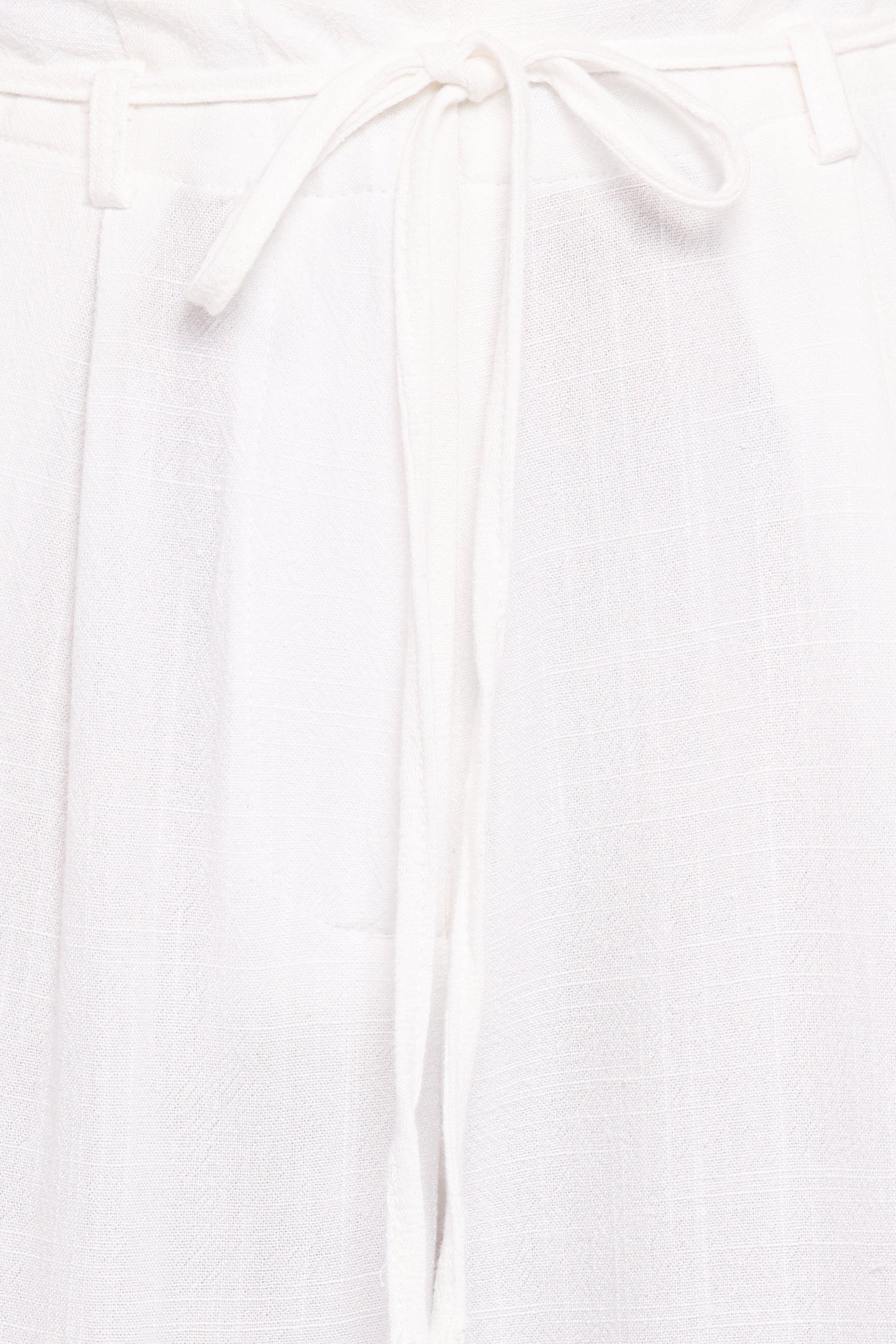 Andrew Wide Leg Linen Blend Pant - White