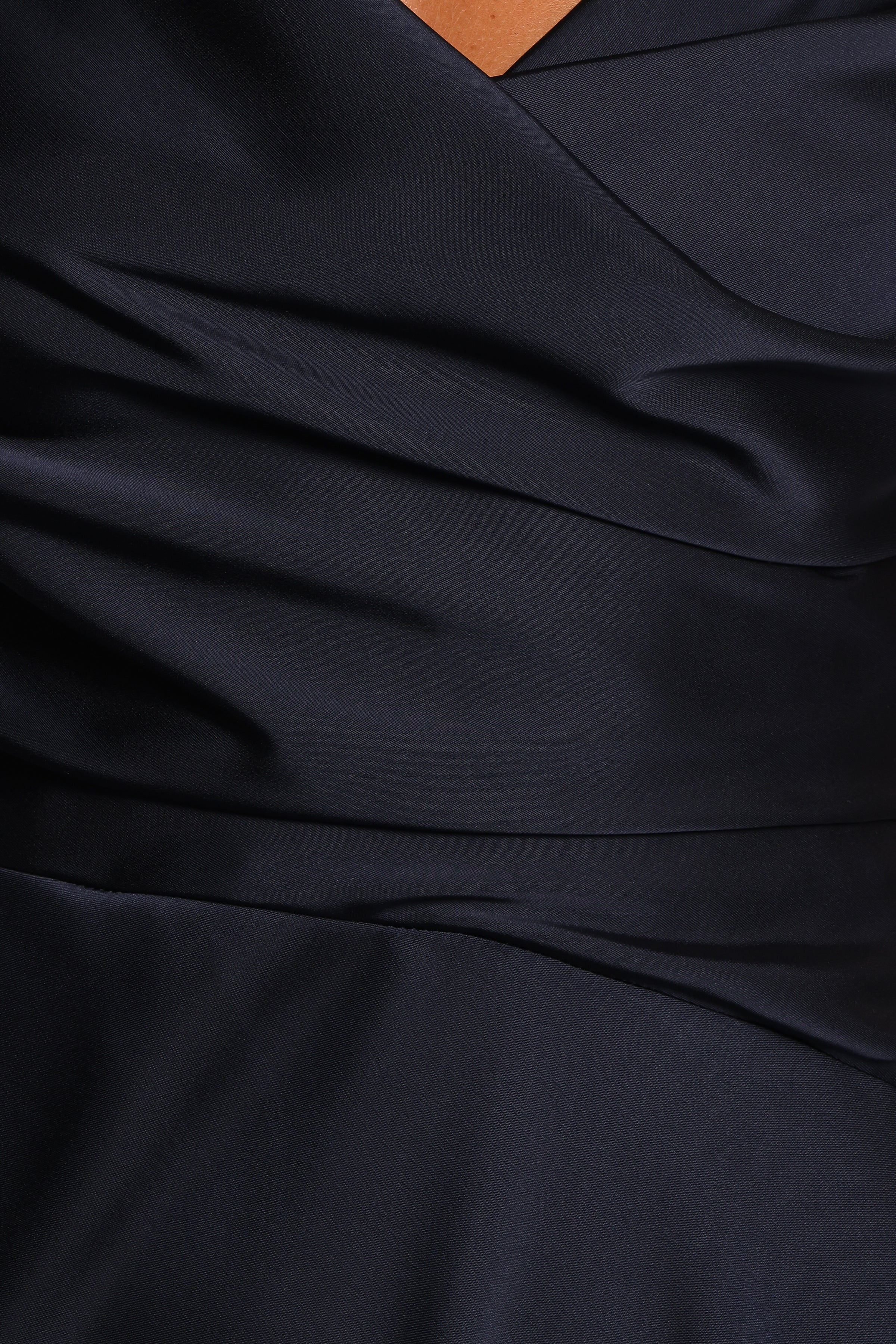 Anela Asymmetric Midi Dress - Navy