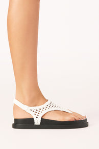 Anika Sandals - White/Black