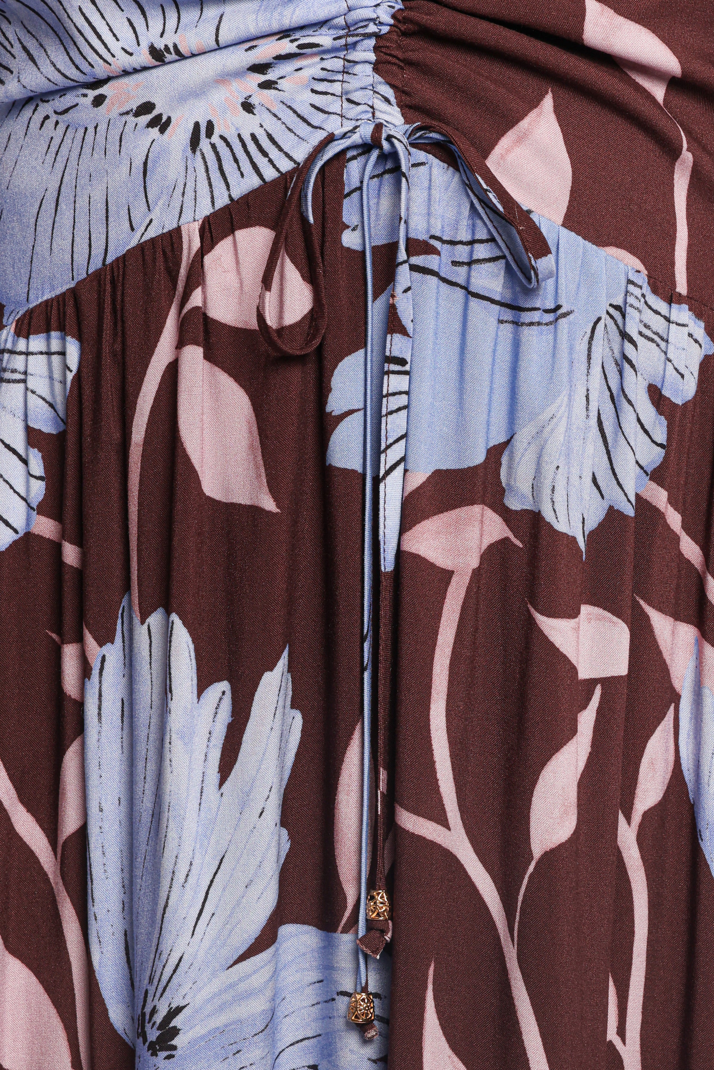 Annabella Maxi Dress - Blue Poppies