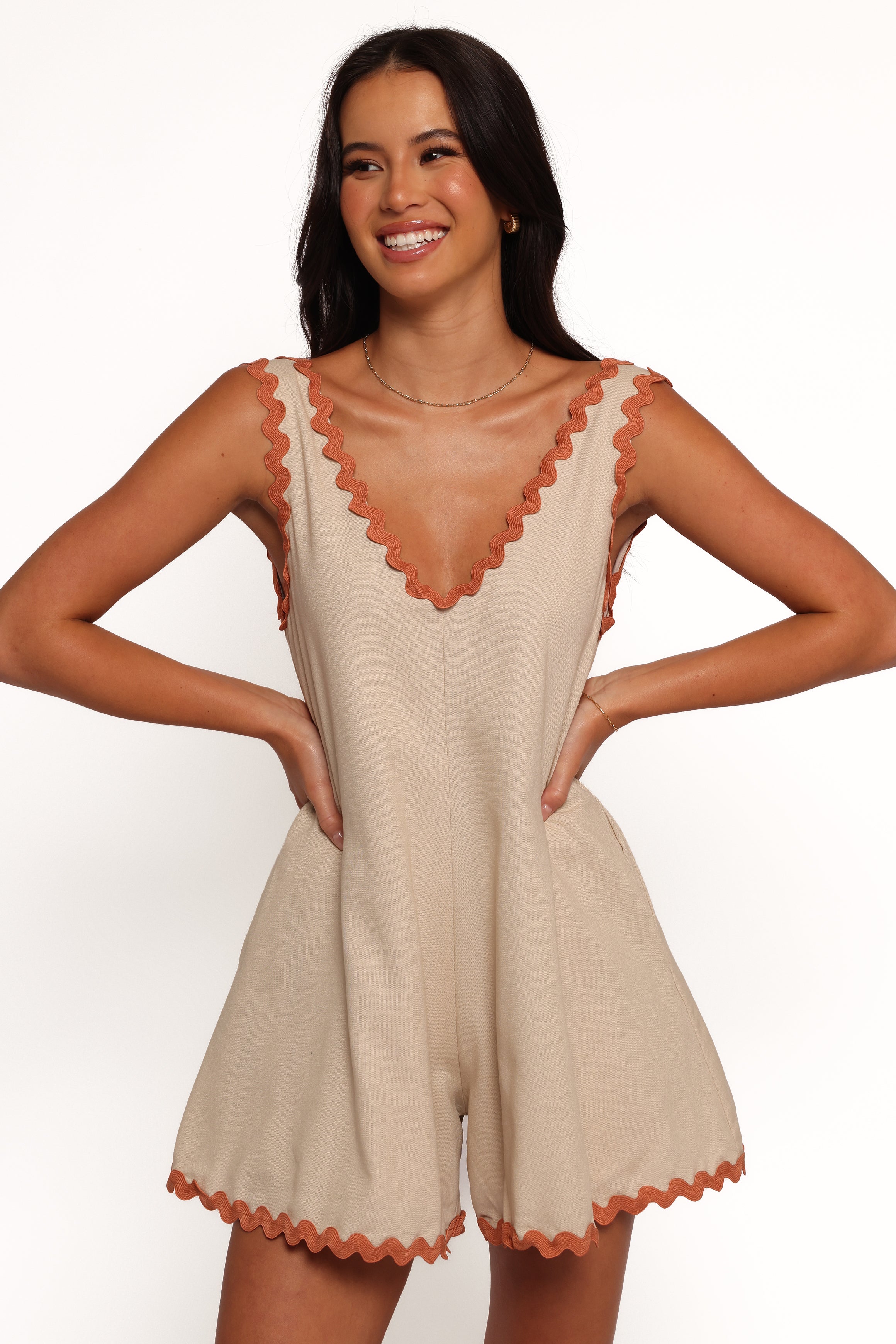 Aoife Playsuit - Natural Tan