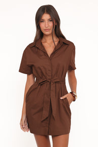 Arlene Mini Dress - Chocolate