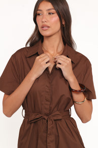 Arlene Mini Dress - Chocolate