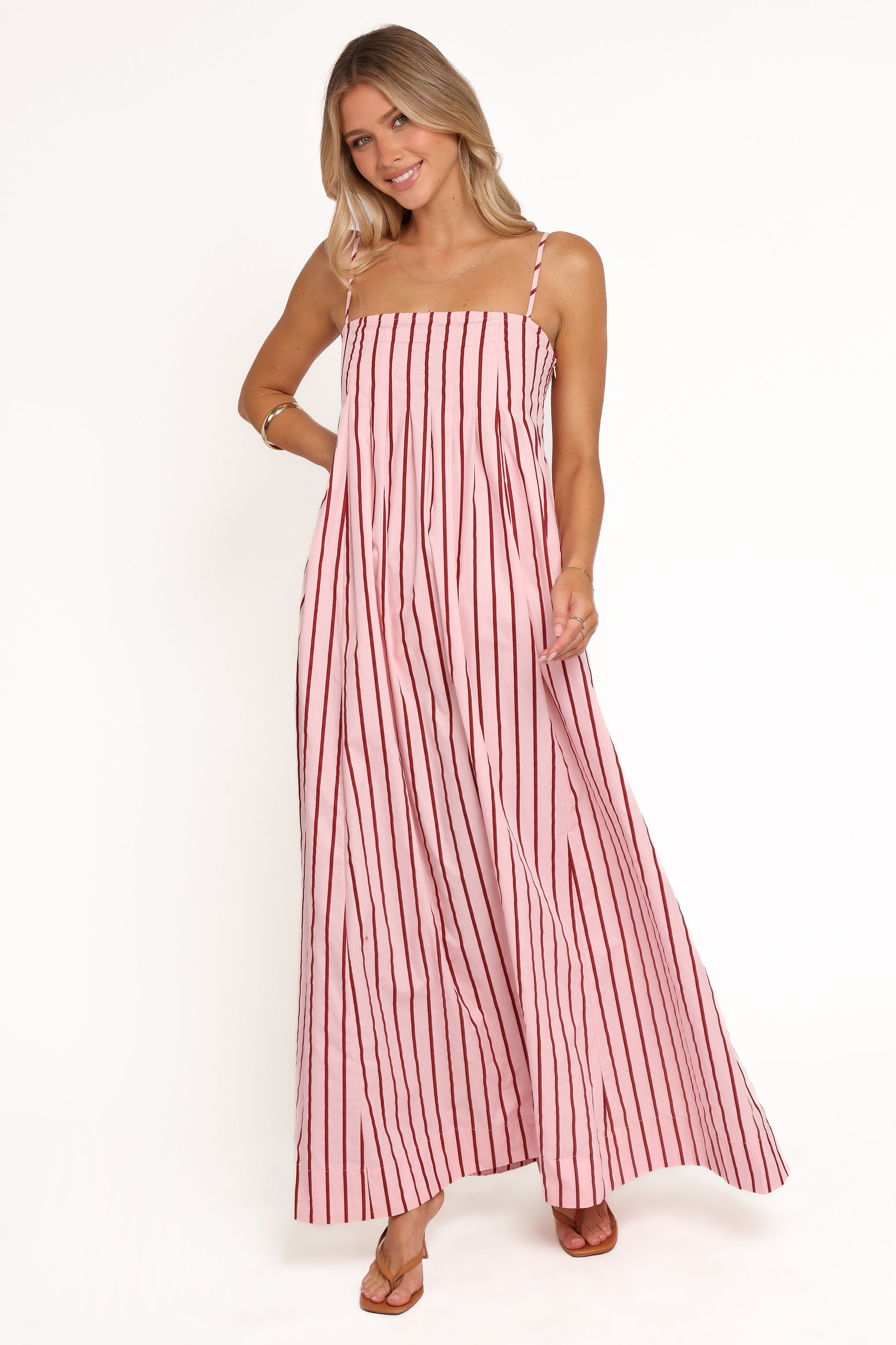 Arletta Maxi Dress - Pink Stripe