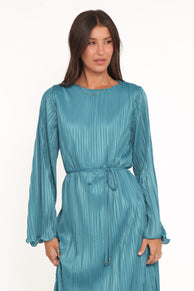 Armena Long Sleeve Maxi Dress - Teal