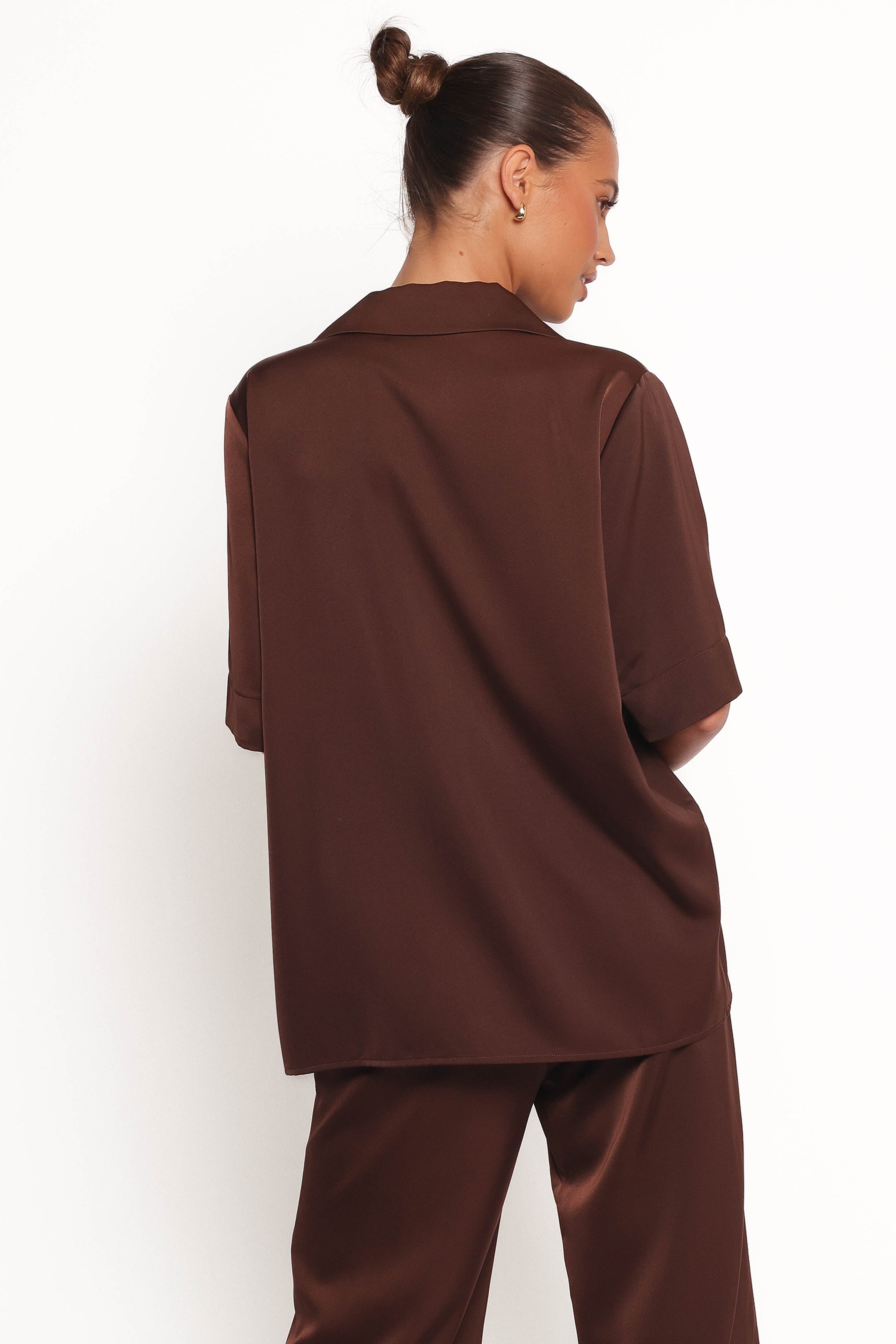 Arryn Short Sleeve Shirt - Chocolate Brown