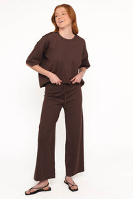 Ash Knitted Pants - Chocolate