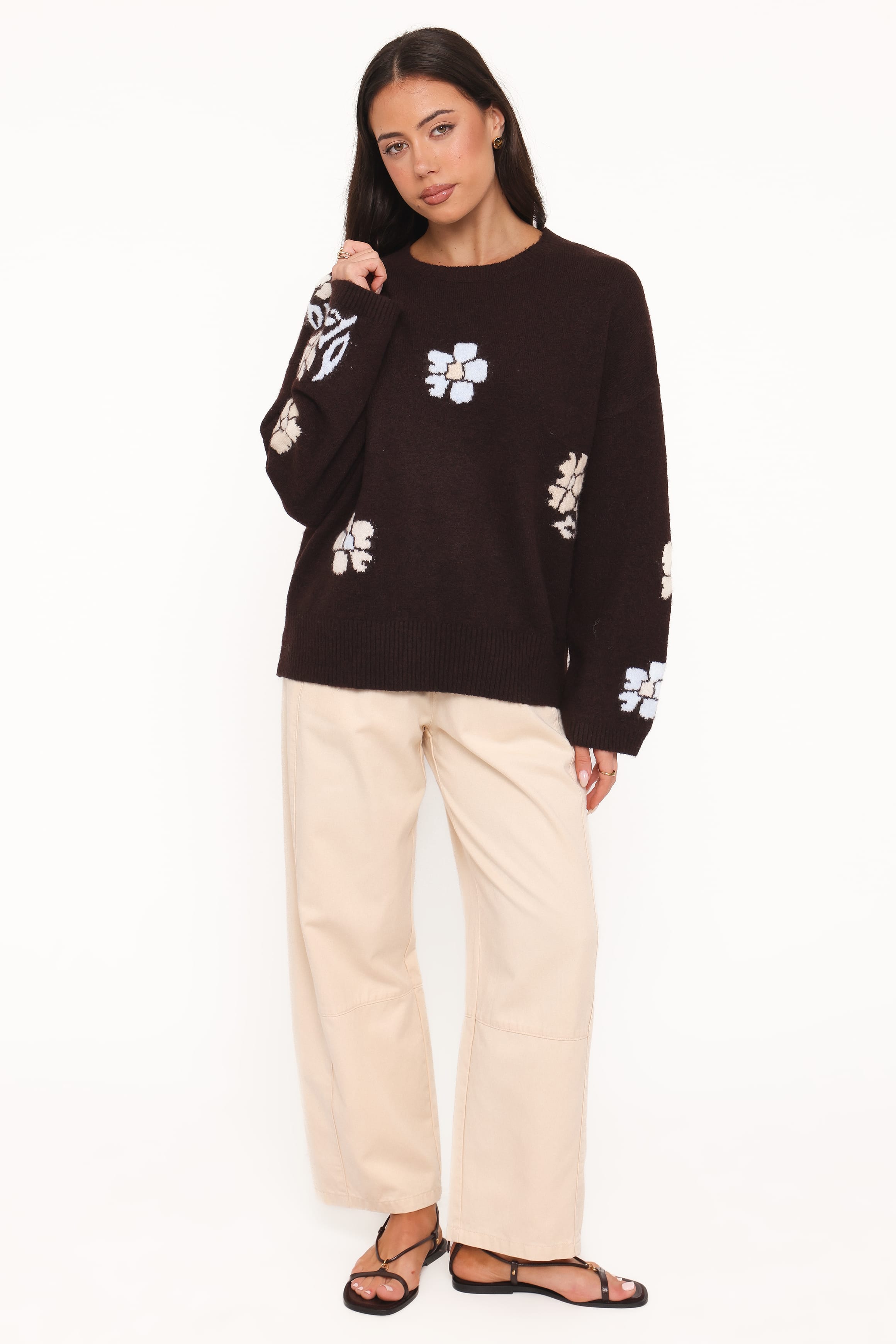 Ashara Knit Sweater - Cocoa Brown