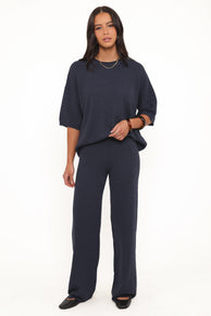 Ashby Knit Pant - Navy
