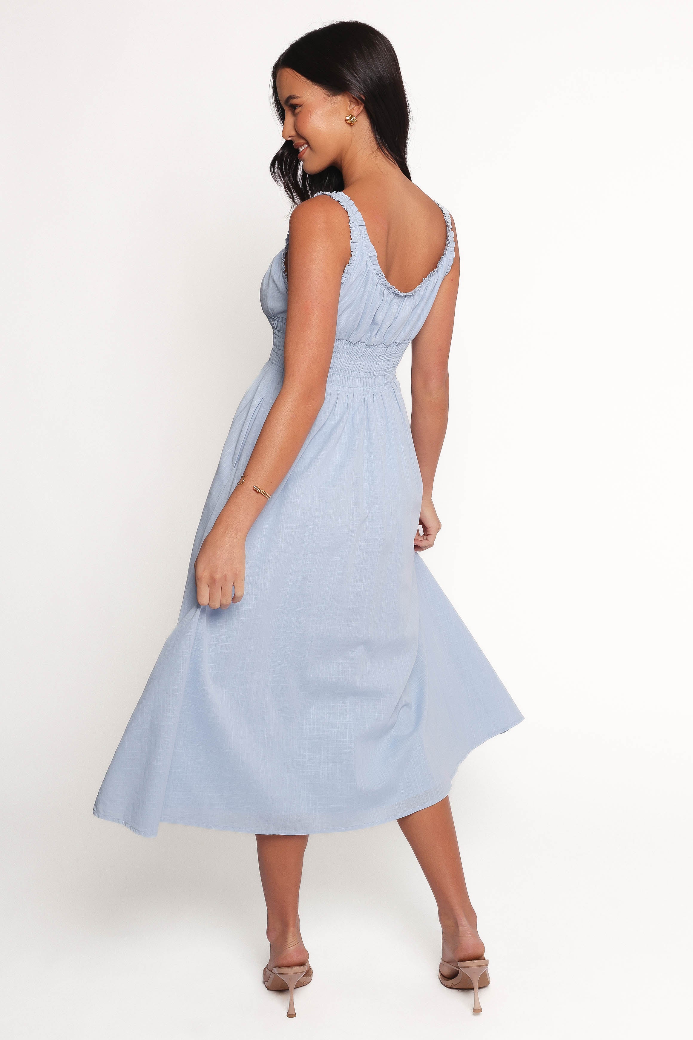 Auguste Midi Dress - Pale Blue